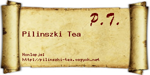 Pilinszki Tea névjegykártya